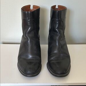 Franco Sarto Black Leather Heeled Boots